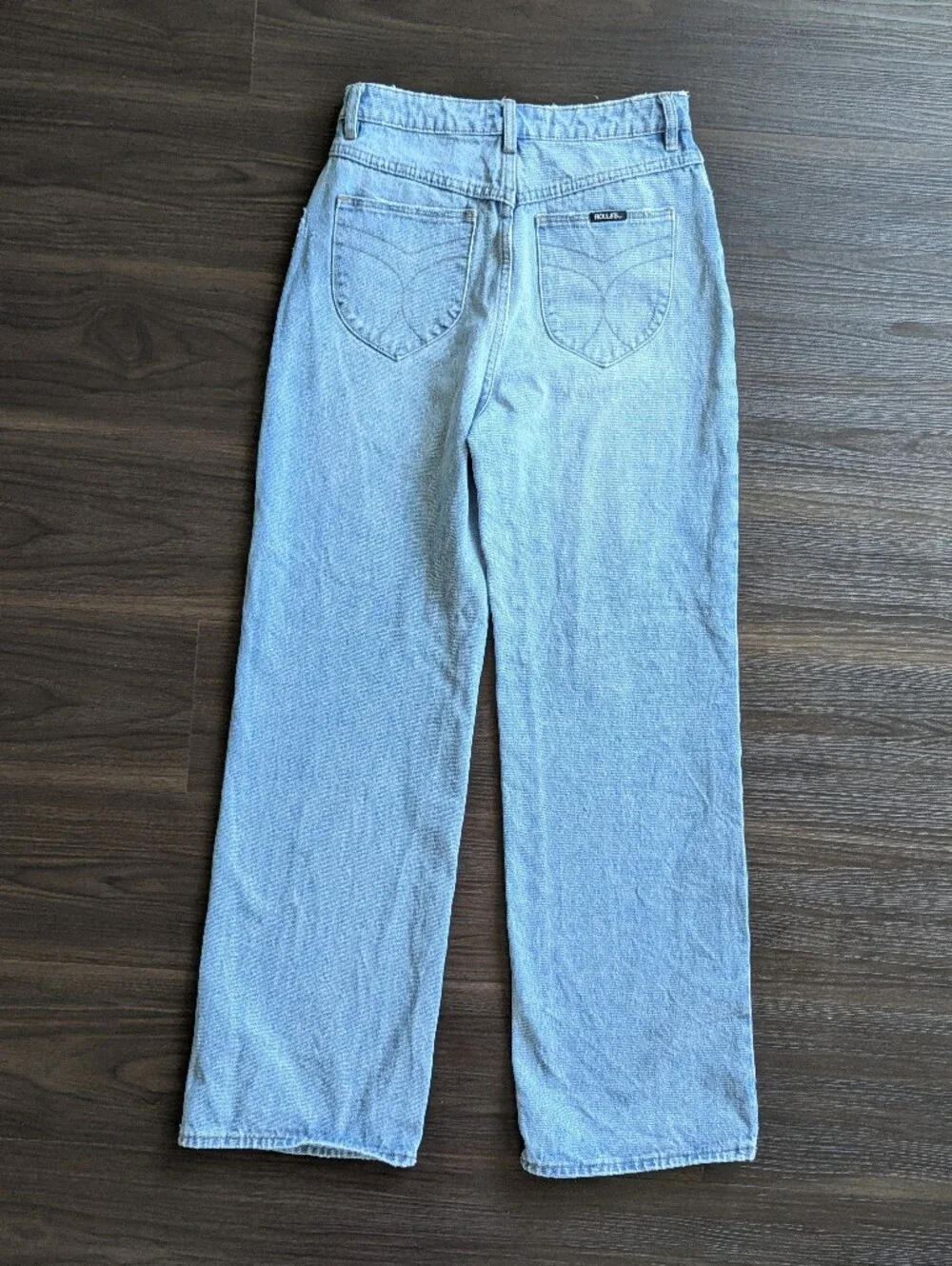 Rolla’s Heidi High Rise Wide Leg Jeans 28 Light Wash Denim Retro Clean Girl Boho